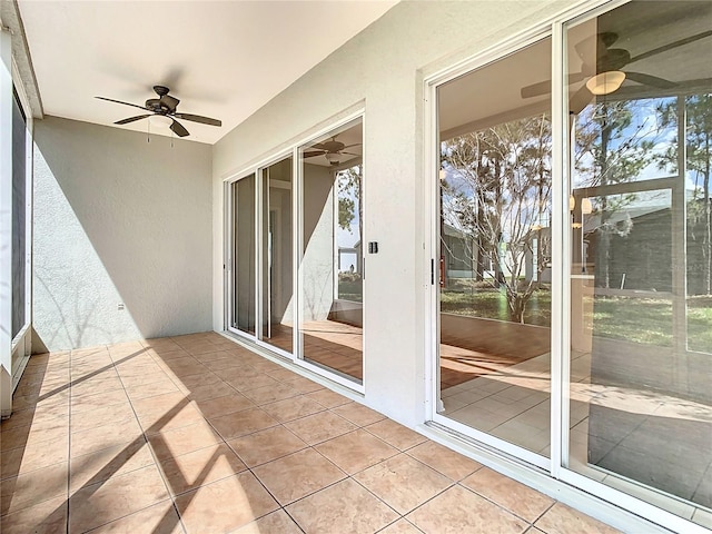 5351 Lookout Pass, Wesley Chapel, FL 33544 - unfurnished sunroom with a ceiling fan