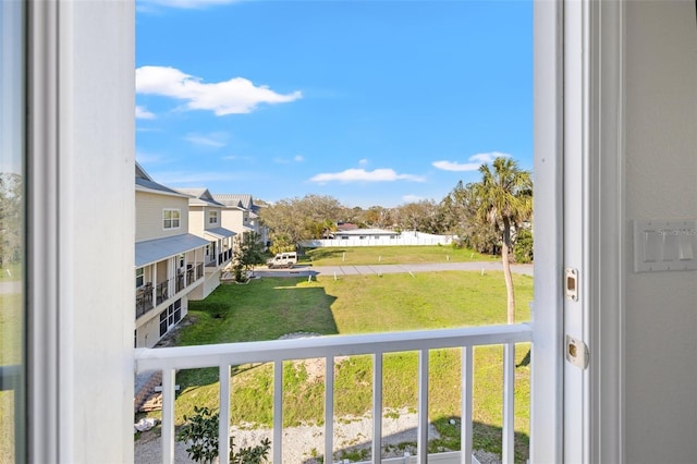 exterior space with a residential view