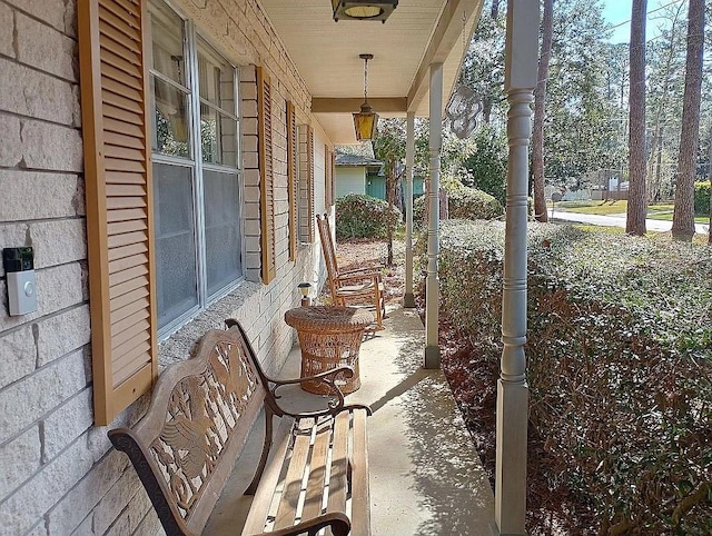 view of patio / terrace with a porch