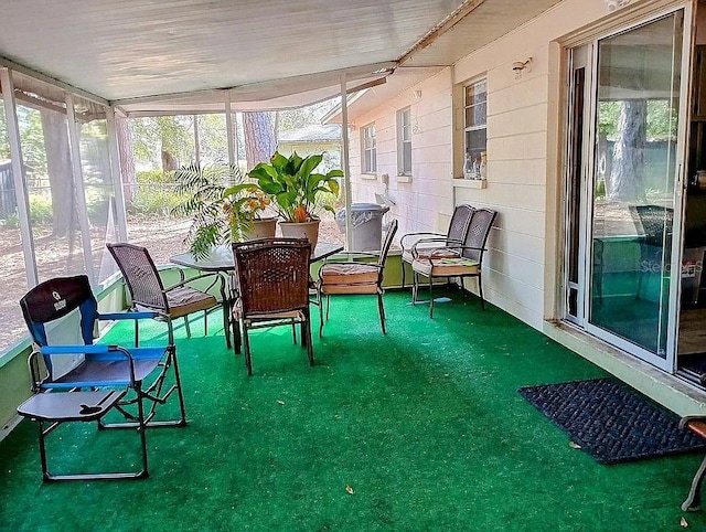 view of sunroom / solarium