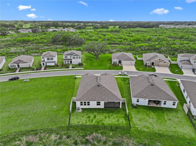 bird's eye view with a residential view