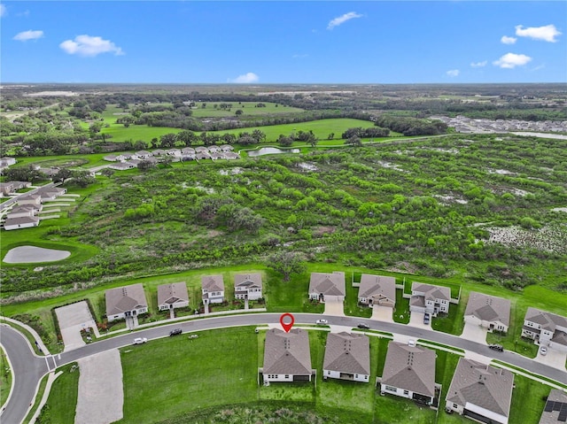 bird's eye view with a residential view