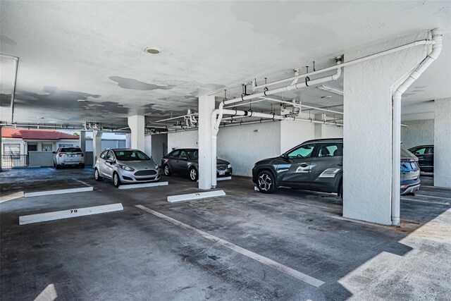 view of parking garage