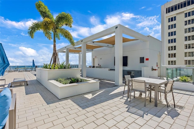 view of patio with outdoor dining space