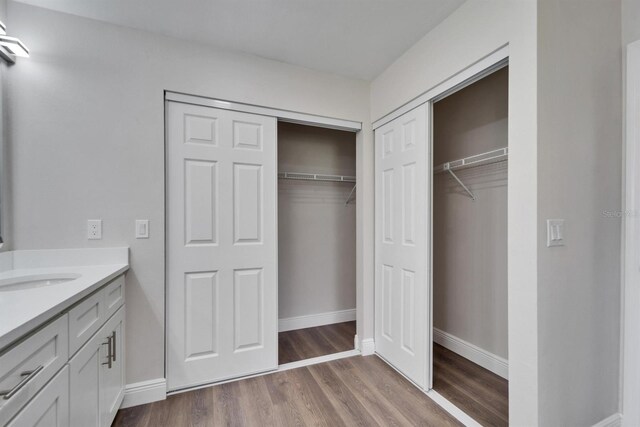 closet featuring a sink