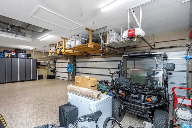 garage featuring a garage door opener