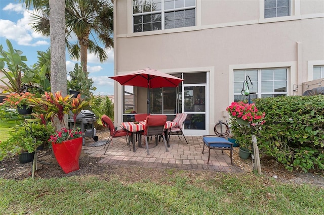 view of patio featuring grilling area