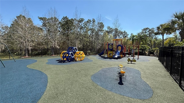 community playground with fence