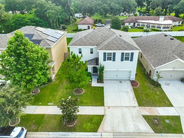 aerial view featuring a residential view