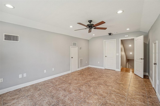 interior space with visible vents and recessed lighting