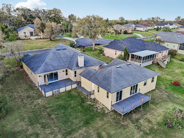 aerial view featuring a residential view