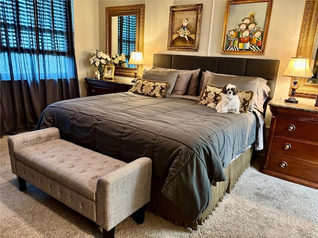 view of carpeted bedroom