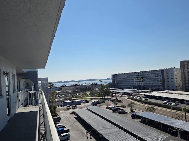 balcony featuring a view of city