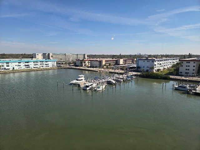 property view of water featuring a city view