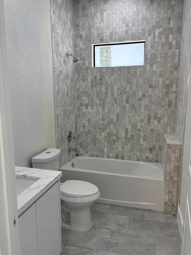 9 Tee View Rd, Rotonda West, FL 33947 - bathroom with vanity, shower / washtub combination, and toilet