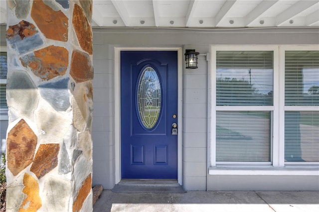 view of doorway to property