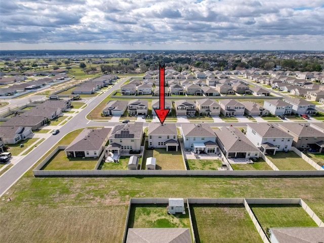 birds eye view of property featuring a residential view