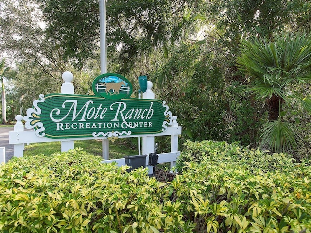 view of community sign