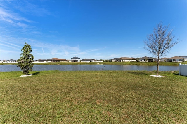 property view of water with a residential view