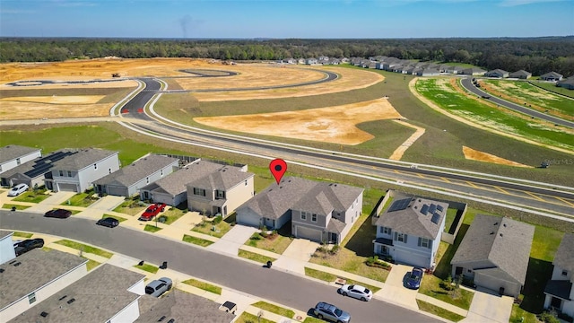 aerial view with a residential view