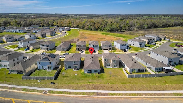 bird's eye view with a residential view and a forest view