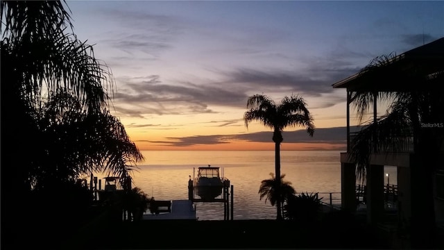 5241 W Shore Dr, New Port Richey, FL 34652 - water view with a boat dock and boat lift
