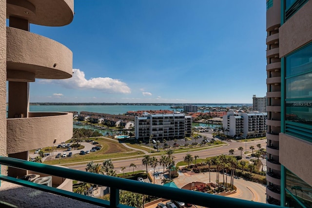 property view of water with a view of city