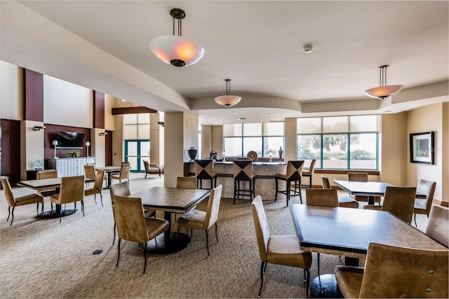 dining room featuring carpet floors