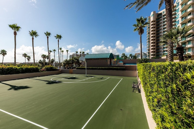 view of basketball court with community basketball court