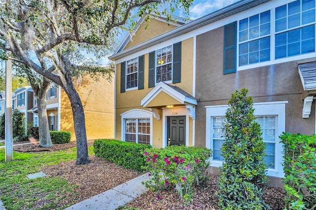 view of front of home featuring stucco siding