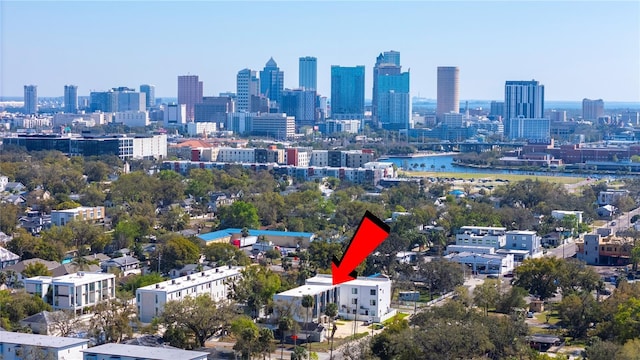 view of city featuring a water view