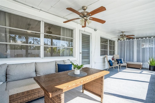 view of sunroom / solarium