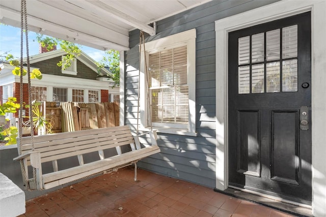 exterior space featuring a porch