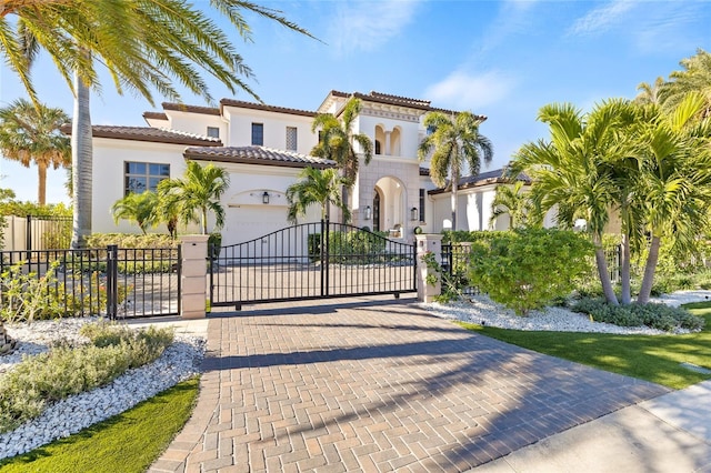 view of gate featuring fence