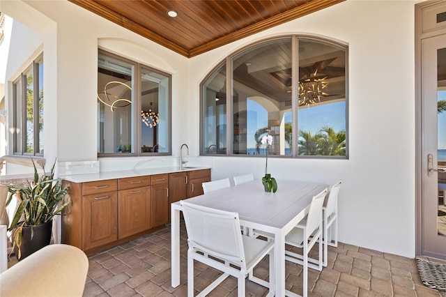 view of patio with outdoor dining space