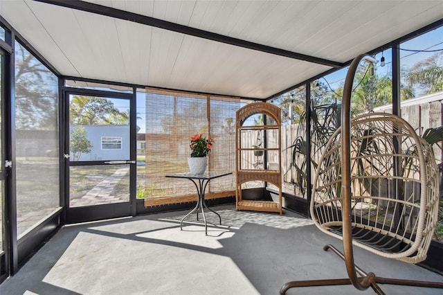 view of sunroom