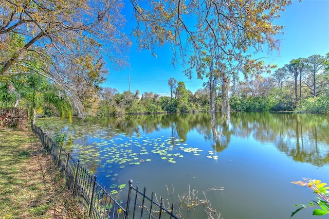 water view with fence