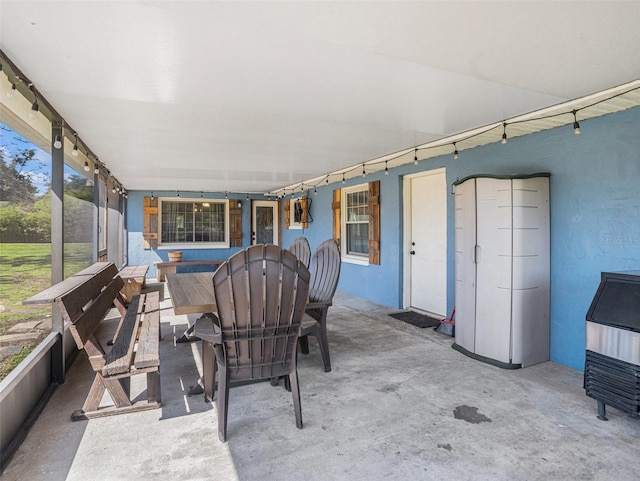 view of sunroom