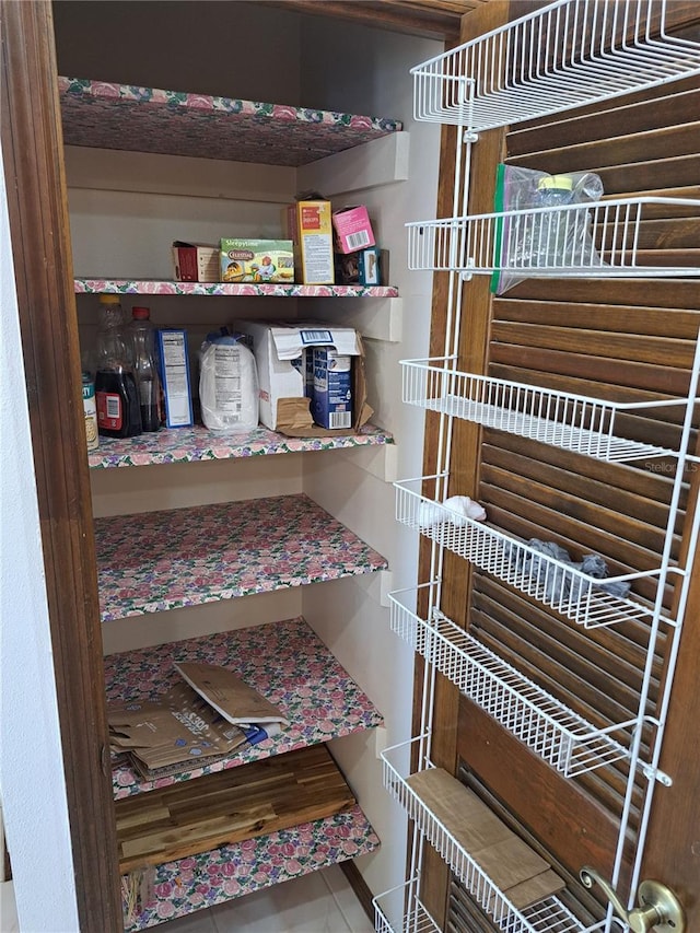 view of pantry