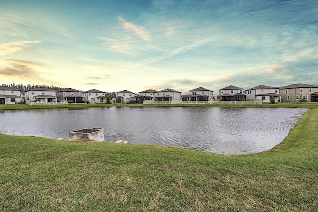 view of water feature featuring a residential view