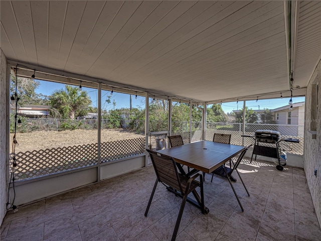 view of sunroom