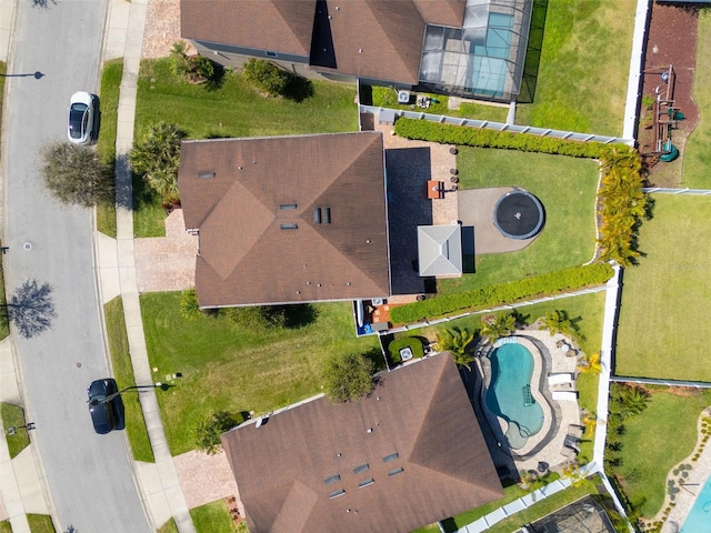 12225 Lake Blvd, New Port Richey, FL 34655 - drone / aerial view of a pool area