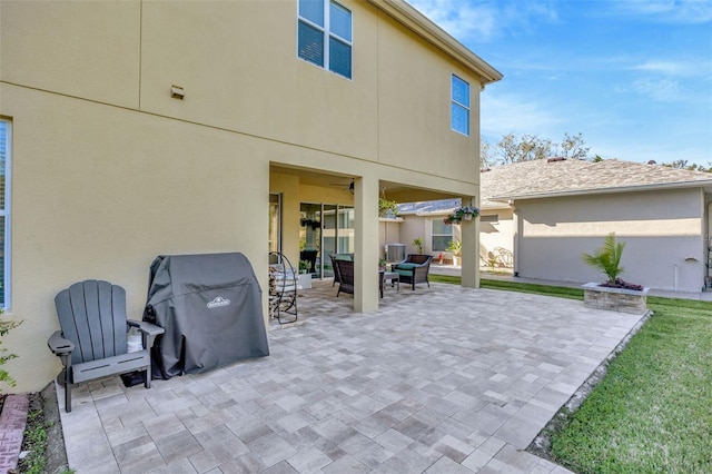 view of patio / terrace with an outdoor living space