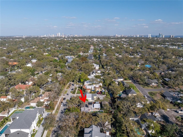 bird's eye view with a residential view and a city view