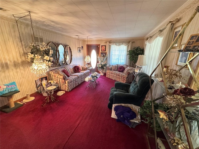 view of carpeted living room