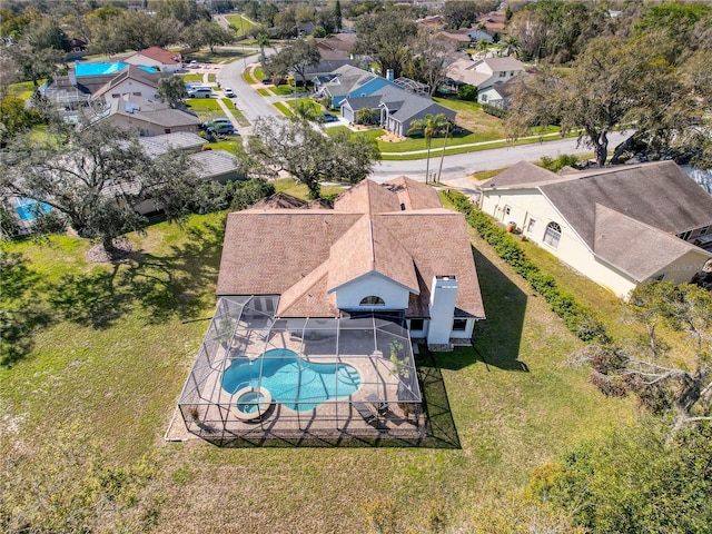 birds eye view of property featuring a residential view