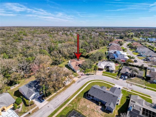 aerial view featuring a residential view