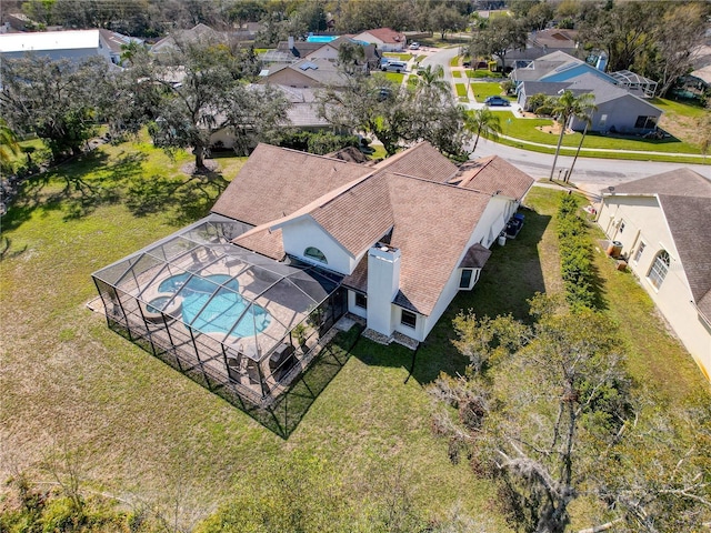 aerial view featuring a residential view