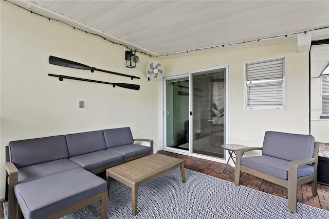 view of patio featuring an outdoor living space