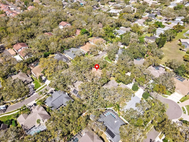 aerial view featuring a residential view